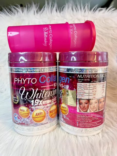 2 Lot Collagène Phyto Whitening King 65,000Mg L -Glutathione  Anti Imperfection