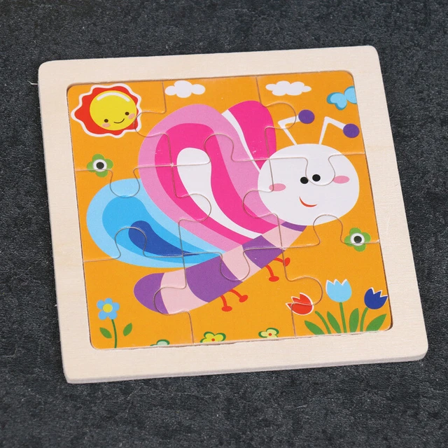 Kids Wooden Montessori Educational Animal Jigsaw Puzzle Game for Toddler Childre 2