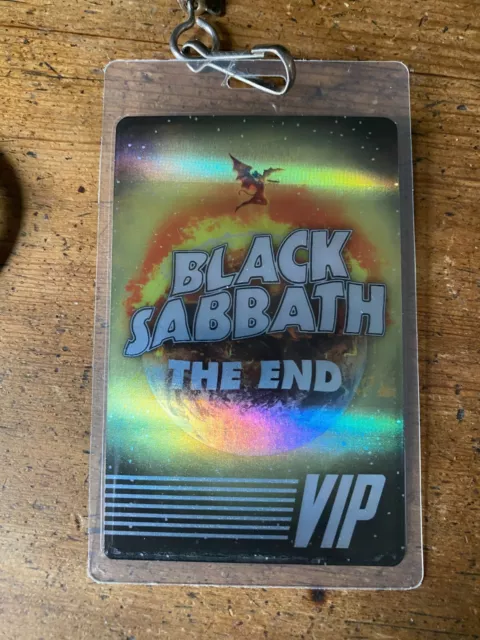 Black Sabbath Backstage Vip Laminate The End Tour Ozzy Osbourne