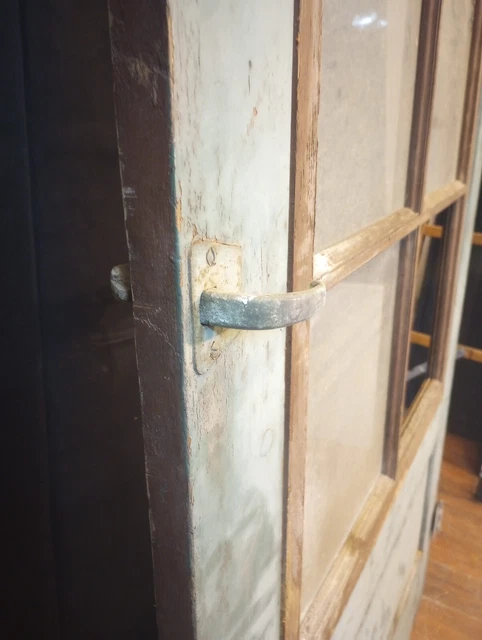 3/4 Glass 8 Pane Peek-a-boo Interior Door & Original Hardware 35 3/4" x 84 1/2" 3