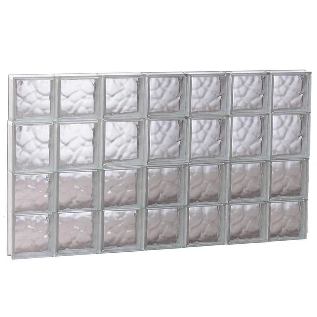 Clearly Secure Glass Block Window 40.25" x 25" x 3.125" Frameless Non-Vented