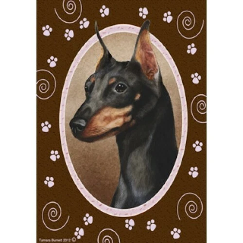 Paws House Flag - Black and Tan Miniature Pinscher 17222