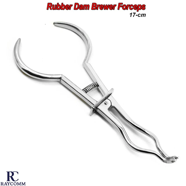 Brewer Rubber Dam Pliers 17-cm Clamp Forceps Endodontic Dental Surgical Tools CE