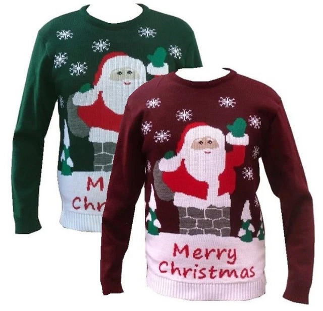 Nuovo Maglia Donna Uomo Divertente Natale Maleducato Felpa Babbo Stile Retrò