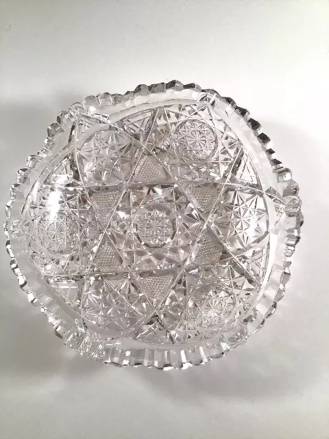 American Brilliant Cut Glass Crystal Bowl/Candy Dish 6”