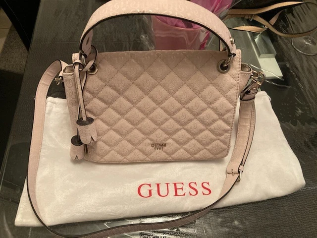 Sac à Main Fourre-tout Guess Pour Femme - Gris, Doublure Rose, Occasion Très Bon état, Vintage