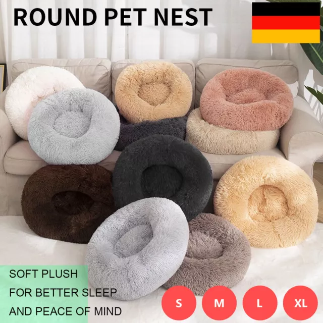 S-XXL Katzenbett Hundebett Plüsch Flauschige Haustier Hund Nest Kissen Waschbar