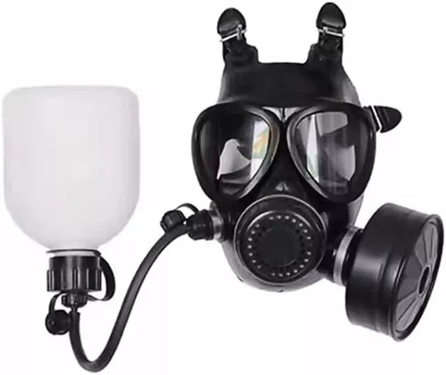 KYNG Israeli Face Respirator CBRN GAS Mask w/NBC Sealed 40mm FILTER BOTTLE/HOSE!