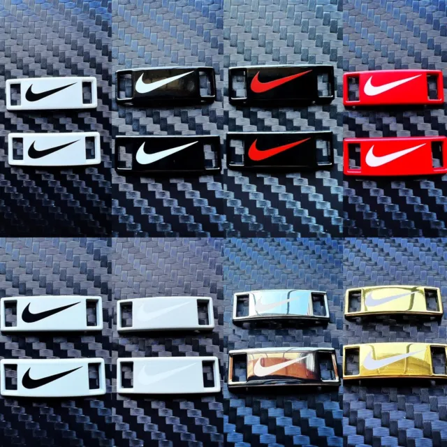 Custom Nike & Jordan Shoe Lace Tags/Locks With Matching Lace Aglets Tips- New!