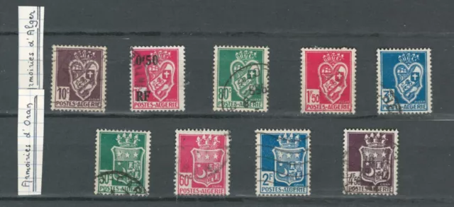 Algeria French Colonies  Set Used City Arms Stamps Lot (Alg 151)