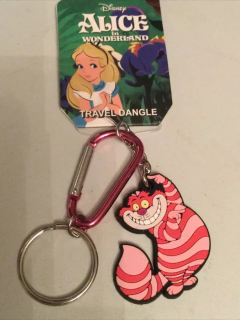 Disney Cheshire Cat Travel Dangle Keyring Bag Charm Alice Wonderland Primark