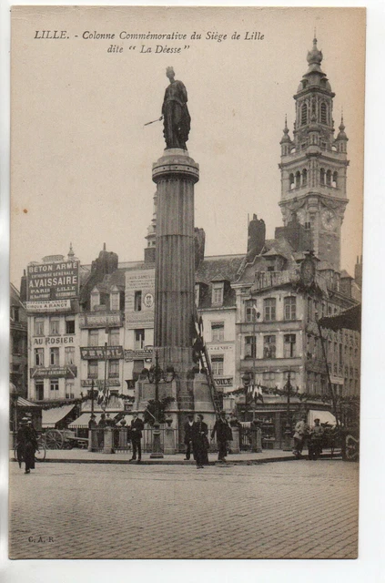LILLE - North - CPA 59 - La Colonne la Goddess - Monument du Siege de 1792 - view 4