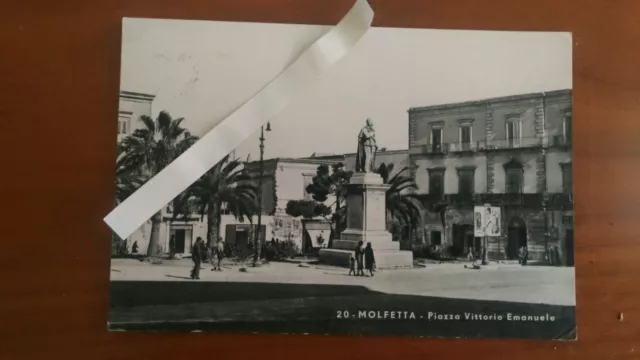 Molfetta Bari viaggiata 1959 Piazza Vittorio Emanuele