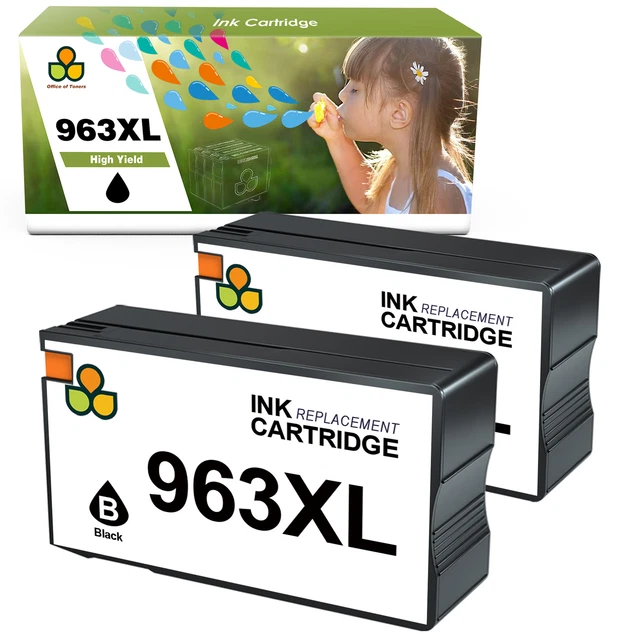 2x Schwarz Patronen für HP963XL OfficeJet Pro 9010 9012 9014 9015 9019 9012e