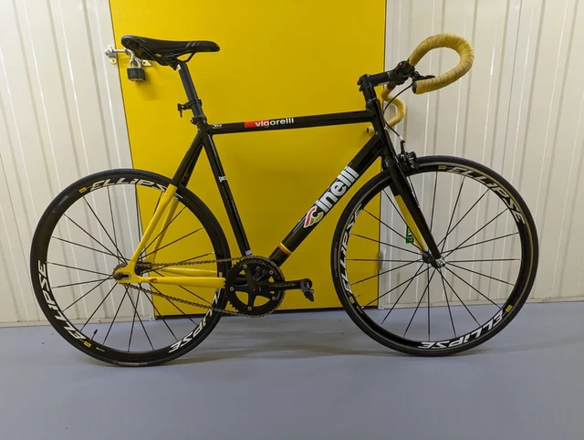 CINELLI VIGORELLI TRACK Bike Fixed Gear BLACK IS BLACK with Mavic Ellipse Wheels 367.00 PicClick UK
