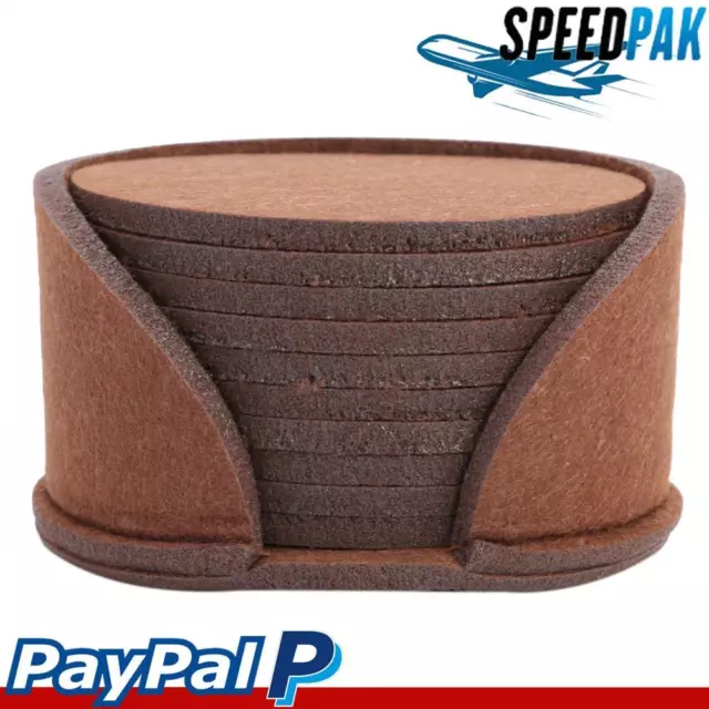 10pcs Round Felt Cup Mats Coasters Heat Resistant Coffee Tea Pad (D Brown)