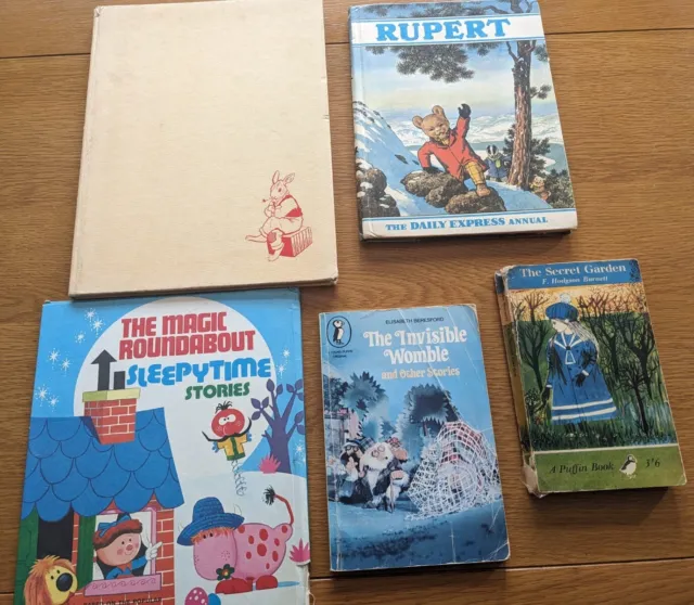 Bundle Vintage Retro 70s Story Children Books Rupert Secret Garden Uncle Remus