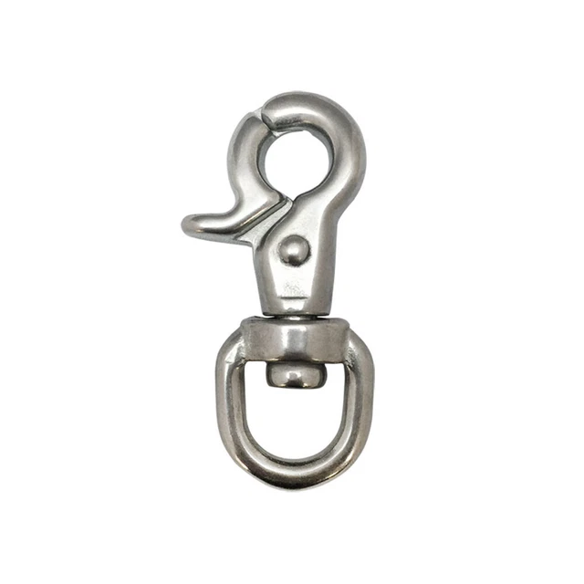 5/8" Stainless Steel 316 Marine Swivel Eye Trigger Snap Hook Boating