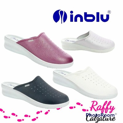 BLU INBLU 5033 DONNA SANITARIE pantofole chiuse sabot da lavoro plantare comfort 