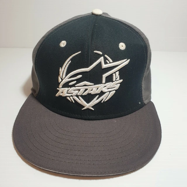Alpinestars Black Snapback Cap Small/Medium Flat Brim