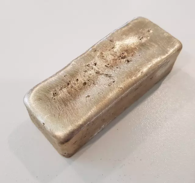 Bullion Bar Cast Brass Hand Poured 0.88kg Investment Ingot C