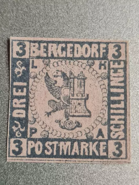 Schöne uralte Klassik Briefmarke weltweit aus Hamburg  Altdeutschland Fake ?