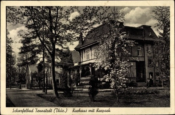 Ak Bad Tennstedt in Thüringen, Kurhaus mit Kurpark - 10202078