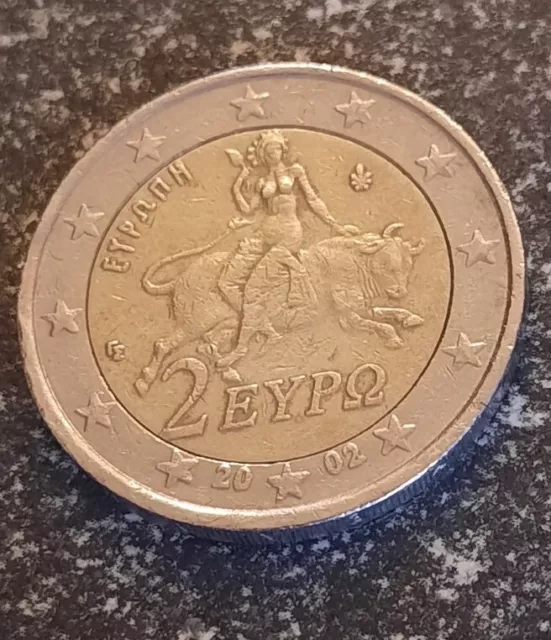 ♛ 2 EURO GRIECHENLAND ♛ 2002 STIER EYPO - FEHLPRÄGUNG - Sammlermünze