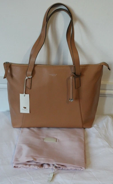 Dunkle Butter Radley London Wood Street Leder Reißverschluss Tragetasche, brandneu mit Etikett