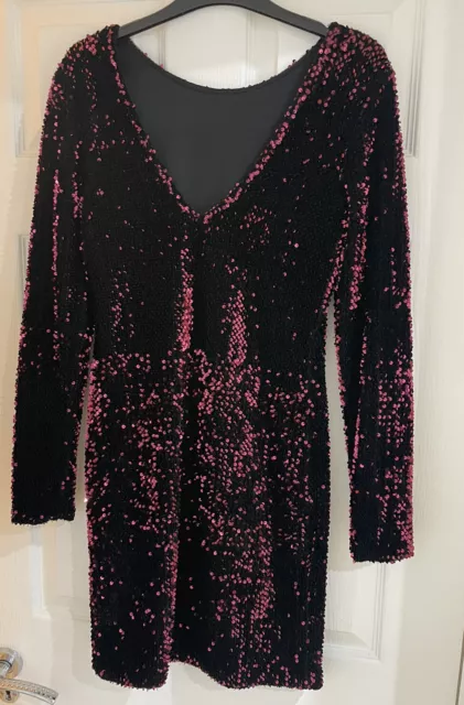 Motel Rocks Pink Sequin Dress Size M (10-12)