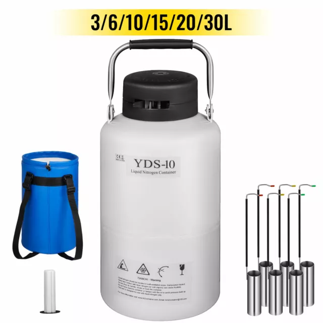 3L 6L 10L 15L 20L 30L Liquid Nitrogen Aluminum Container Tank Cryogenic Dewar