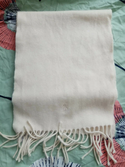 Écharpe Georges Rech 100% Laine Pure - Gris, 186x30 Cm - Neuf Avec Pochette Cadeau