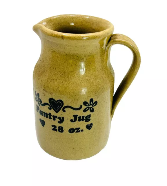 Handturned -MOIRA POTTERY (Stoneware Pitcher Pantry Jug ) 28oz Iced Tea Water 7"