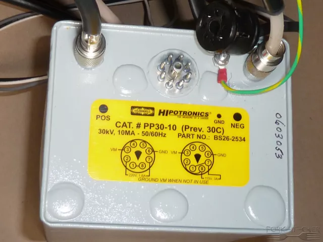 HIpotronics 30kV 10mA DC Power Supply Hubbell PP30-10, BS26-2534 HIpotronics 30kV 10mA DC Power Supply Hubbell PP30-10, BS26-2534