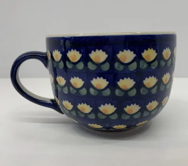 Manufaktura Boleslawiec Polish Pottery Large Coffee Latte /Soup Mug