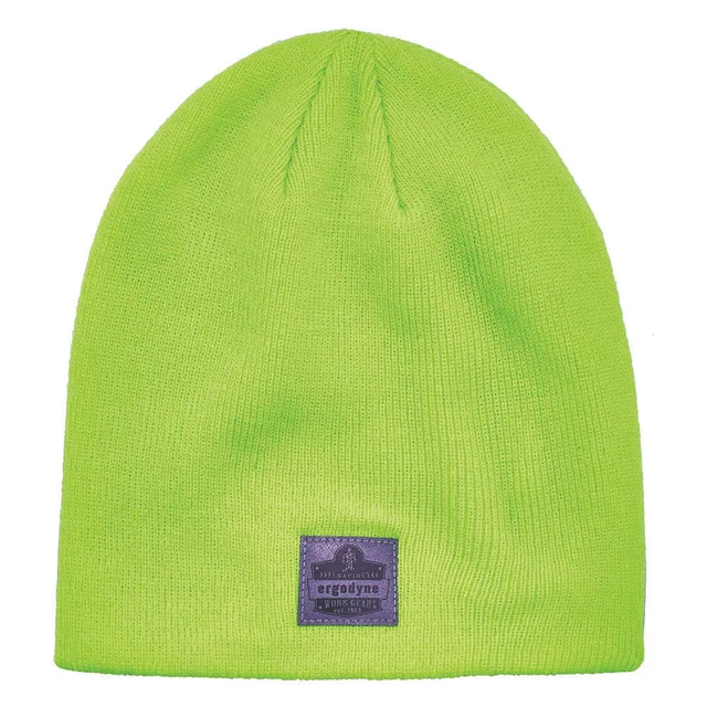 N-FERNO BY ERGODYNE 6812 Knit Beanie,Over the Head,Universal,Lime