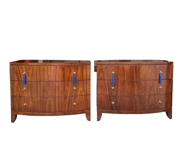 Bernhardt Chests Rosewood  Chests, pair sunburst hardware Nightstands Dressers