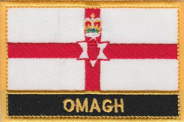 Omagh Northern Ireland Town & City Embroidered Sew on Patch Badge