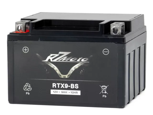 YTX9-BS AGM Battery for 1998-2018 Kawasaki Ninja ZX6R ZX6RR ZX636 ZZR600 ZX600