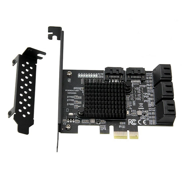 6X PCIE PCI Express to SATA3.0 8-Port SATA III Expansion Controller ...
