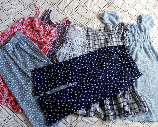 Girls Dress & Trousers Bundle, Age 10-12, 7 Pieces, including H&M & Pep&Co items