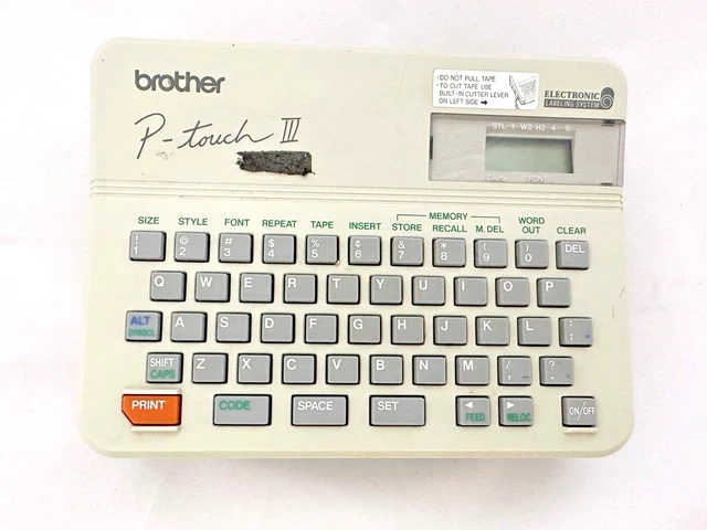 Brother P-Touch III Pt10 Electronic Labeling Maker  Tested, Prints Labels