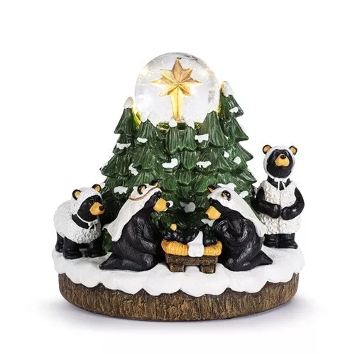 Big Sky Carvers Bearfoots Beartivity Musical Snow Globe (New for 2023)