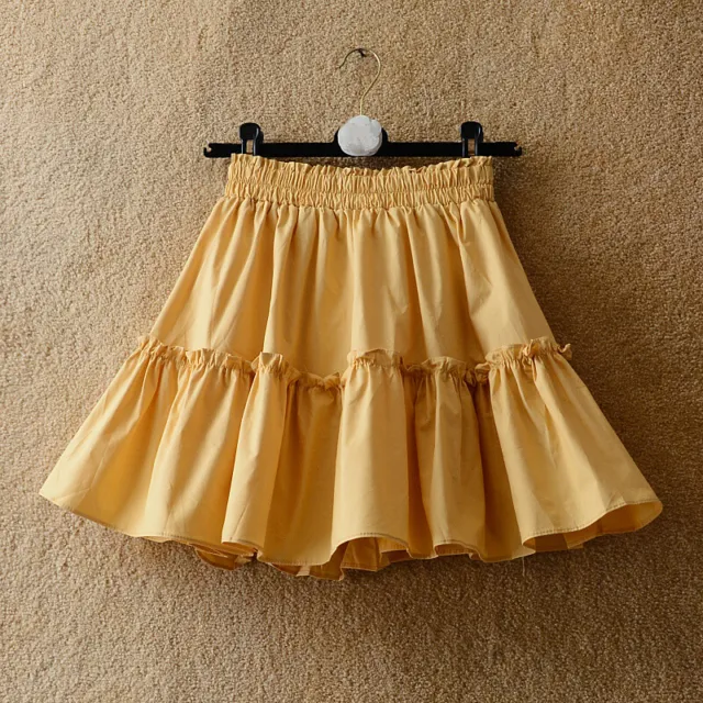 Lady Ruffles Skirt Petticoat Underskirts Half Slip Tutu Short Pleated Frill Chic