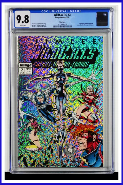 WildC.A.T.S. #2 CGC Graded 9.8 Image September 1992 Prism Cover Comic Book