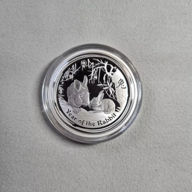 Lunar 2 Silber  1/2 OZ  Hase in Proof, PP, polierte Platte