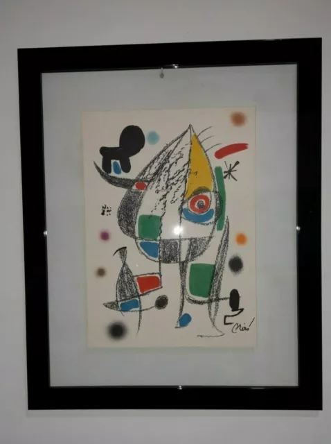 Lithographie Miro signée et numérotée encadré par Sturtz