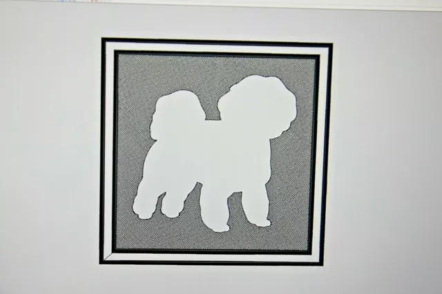 Bichon Frise Dog EMBOSSED Bathroom 2 HAND TOWELS EMBROIDERED