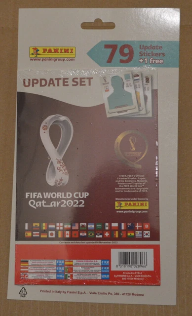 PANINI FIFA WORLD Cup Qatar 2022 Update Set Pack = 79 Stickers +1 *NEW ...