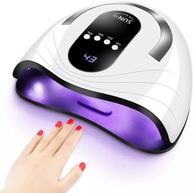 Lampe UV Pro Sèche Ongles 120W Lampe Led ongles Gel Automatique 4 Minuteries